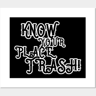 Know Your Place Trash Text Posters and Art